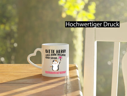 Lass Hirn regnen | Meerschweinchen Tasse Sarkasmus lustiger Spruch Geschenk