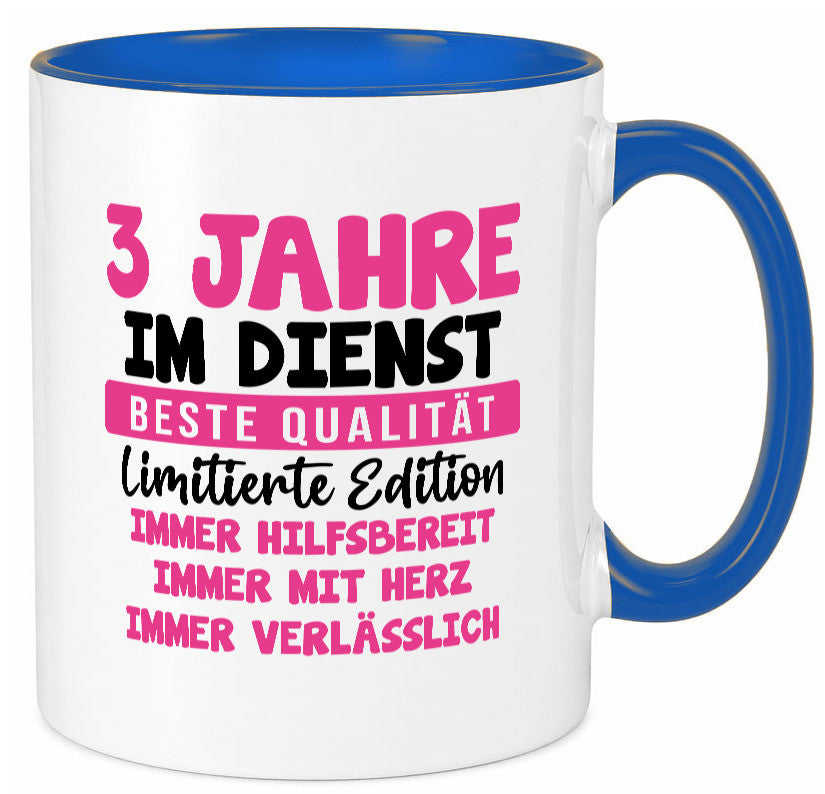 3 Jahre im Dienst | Jubiläum Arbeit v10 lustiger Spruch Geschenk Kollegen Büro