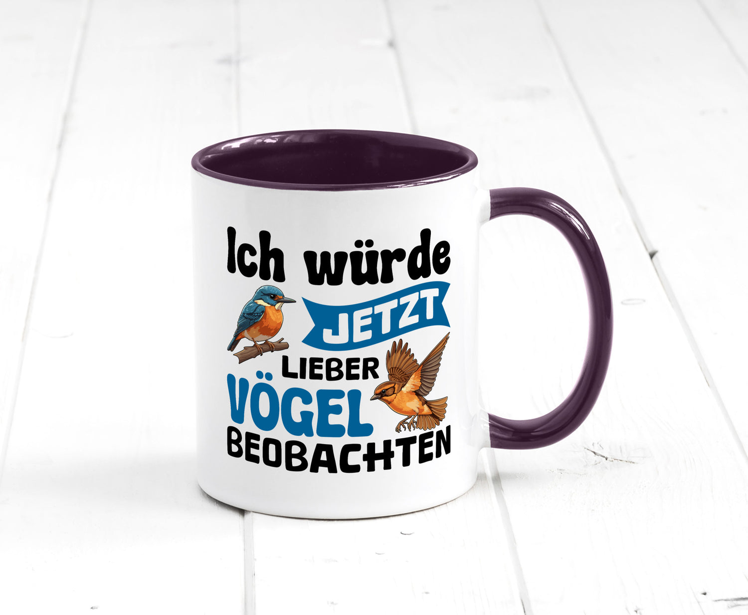 Vögel beobachten | Vogel lustig Humor Geschenkidee Geschenk Tasse
