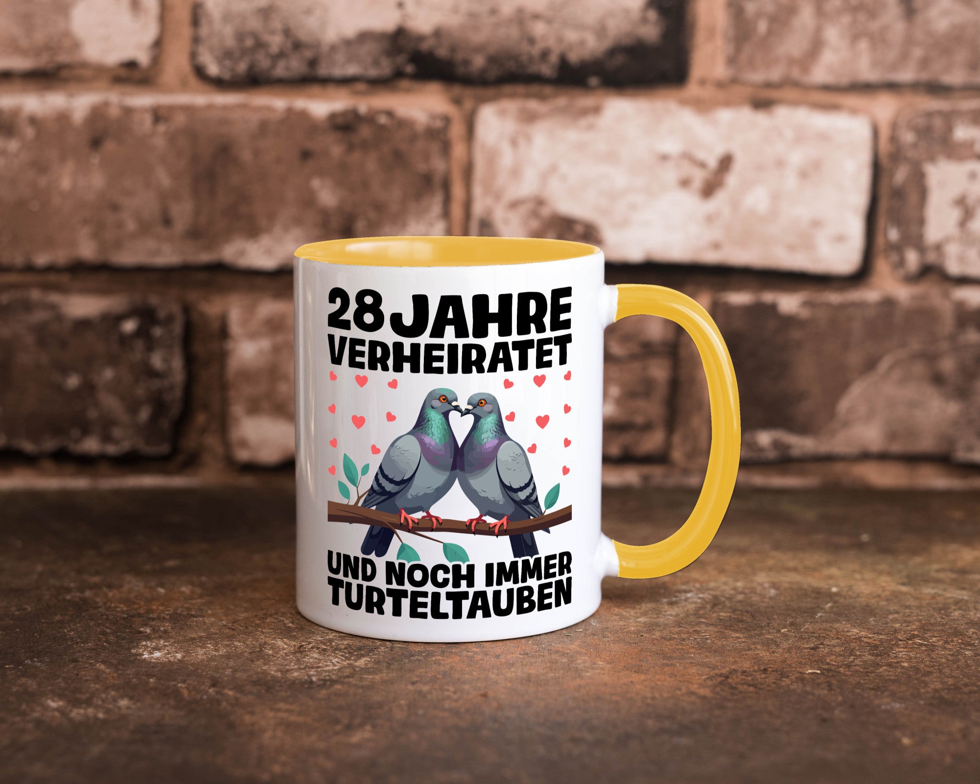 28 Jahre verheiratet | Turteltauben Ehe Ehepaar Geschenk Humor Geschenkidee