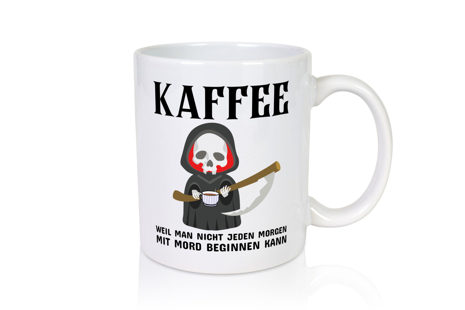 Morgen kann nicht immer mit mord beginnen lustig Humor Geschenkidee Geschenk
