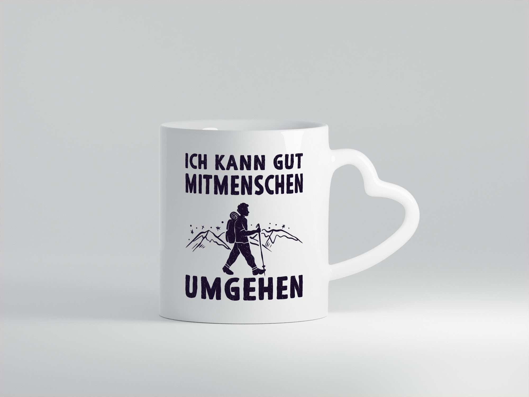 Ich kann gut Mitmenschen umgehen | Wanderer Humor Geschenkidee Tasse