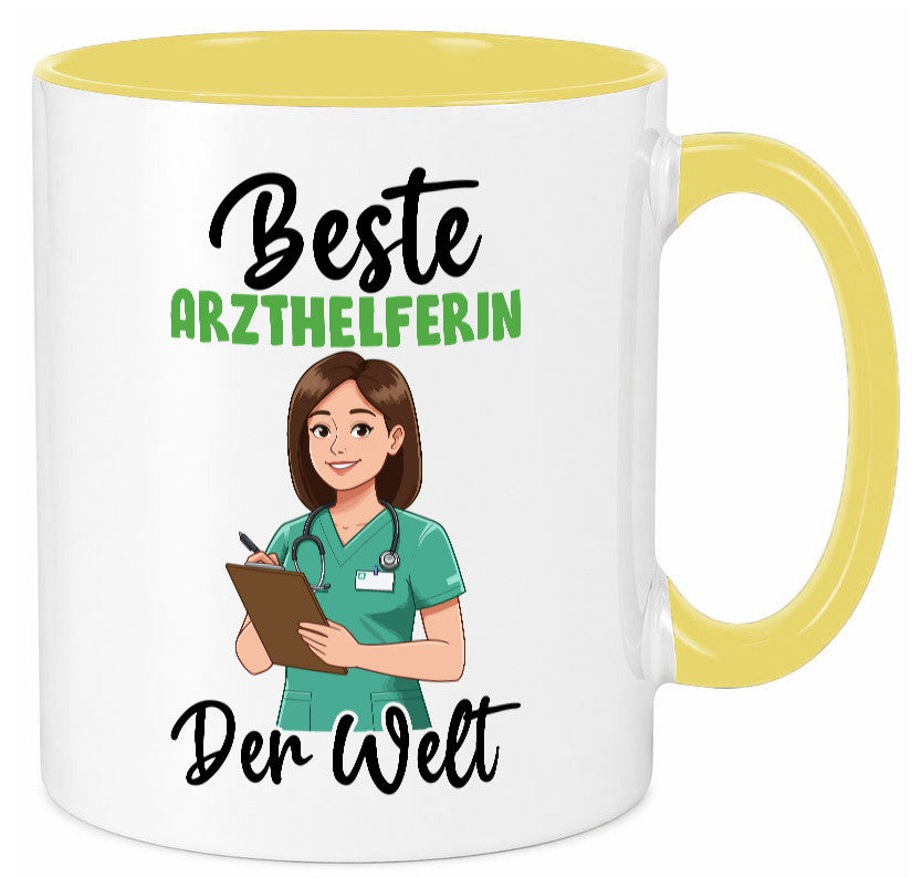 Beste Arzthelferin | Fachangestellte Medizin v2 Geschenkidee Humor Tasse