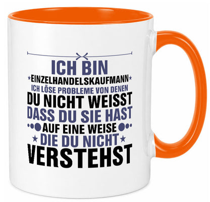 Löse Probleme: Einzelhandelskaufmann | Einzelhandel v2 Humor Geschenkidee Tasse