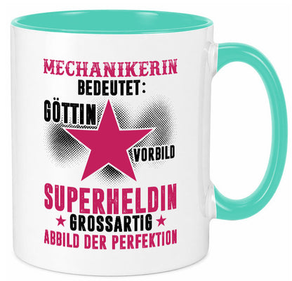 Bedeutung von Mechanikerin | KFZ Geschenkidee Humor Tasse
