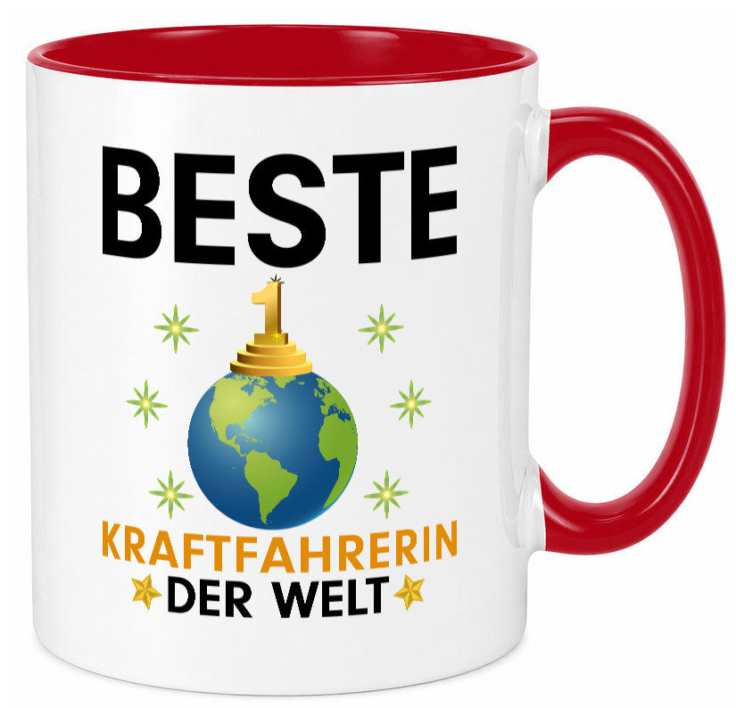 Welt Beste Kraftfahrerin | Lastwagen LKW Fahrerin Humor Geschenkidee Tasse