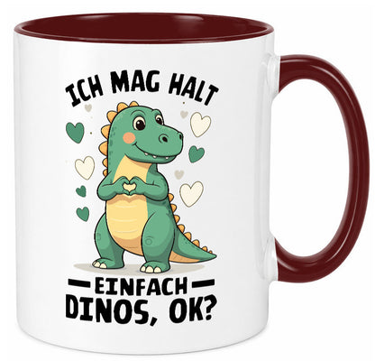 Ich mag halt einfach dinos ok | Dinosaurier Dino Geschenkidee Humor Tasse