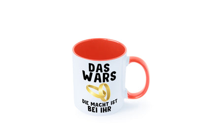Die macht ist bei ihr | Hochzeit Tasse Ehemann Ehe Geschenk Humor Geschenkidee