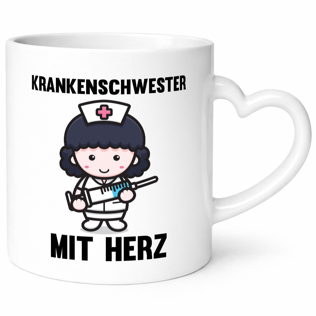 Krankenschwester mit Herz | Krankenschwester Krankenhaus Geschenkidee Humor Tasse