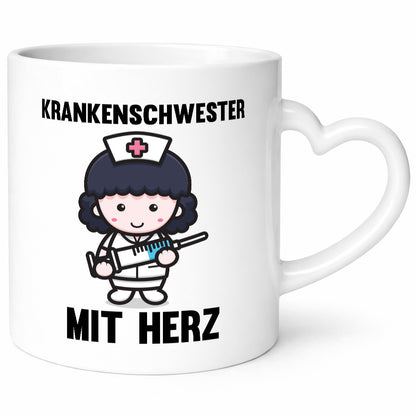 Krankenschwester mit Herz | Krankenschwester Krankenhaus Geschenkidee Humor Tasse