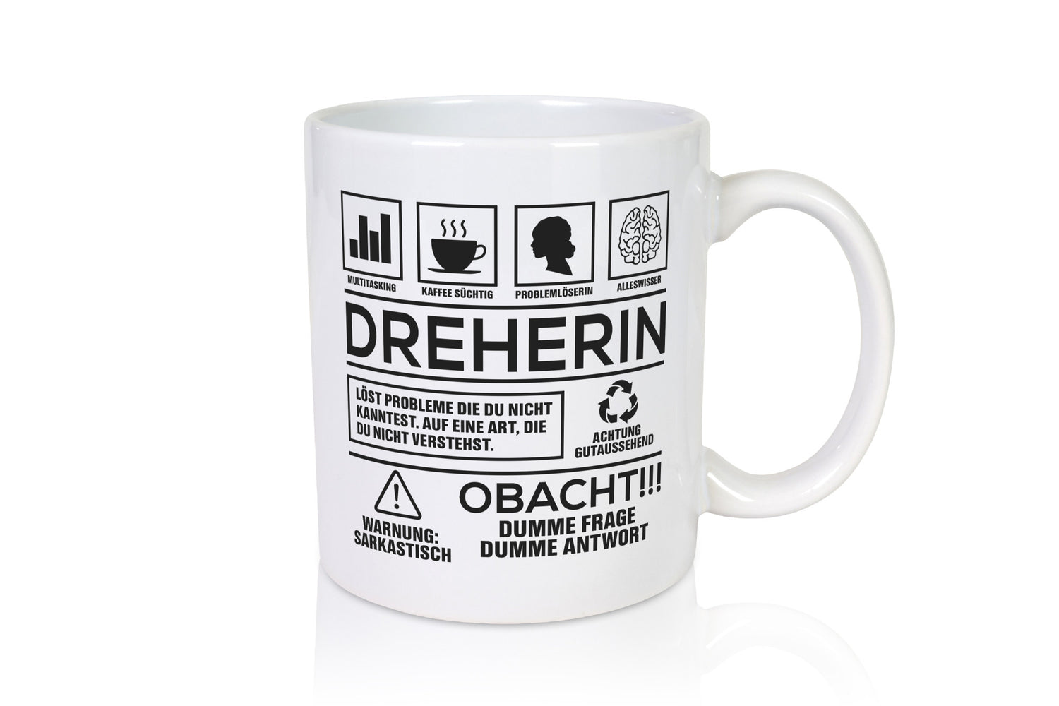 Achtung Probleme Dreherin | Fräser Dreher lustig Humor Geschenkidee Geschenk