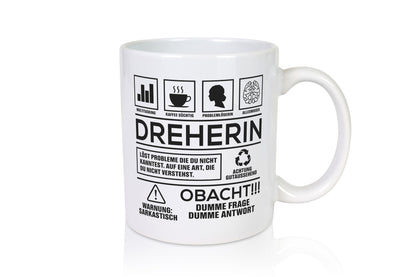 Achtung Probleme Dreherin | Fräser Dreher lustig Humor Geschenkidee Geschenk