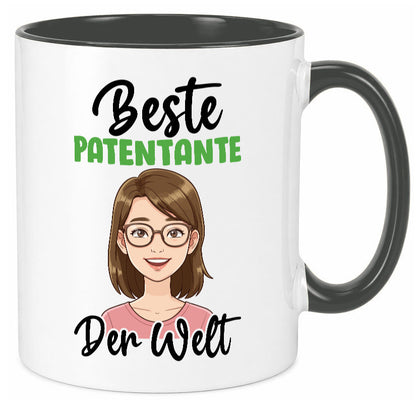Beste Patentante | Tante lustiger Spruch Geschenk Humor Geschenkidee Tasse