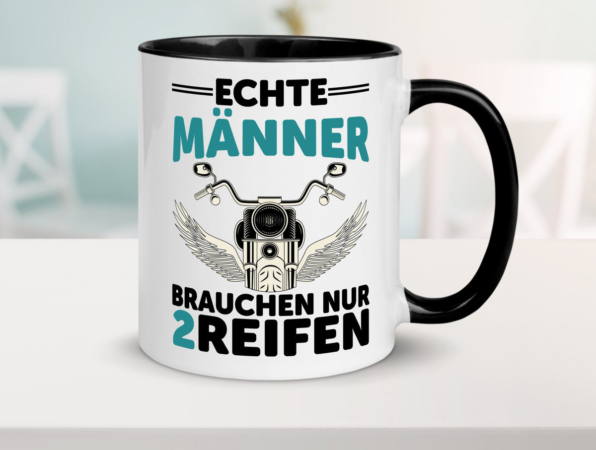 Echte Männer | Motorrad Tasse Motorradfahrer Biker lustiger Spruch Geschenk