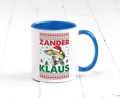 Zander Klaus | Ugly Christmas Angler Angeln v2 Geschenk Humor Geschenkidee Tasse