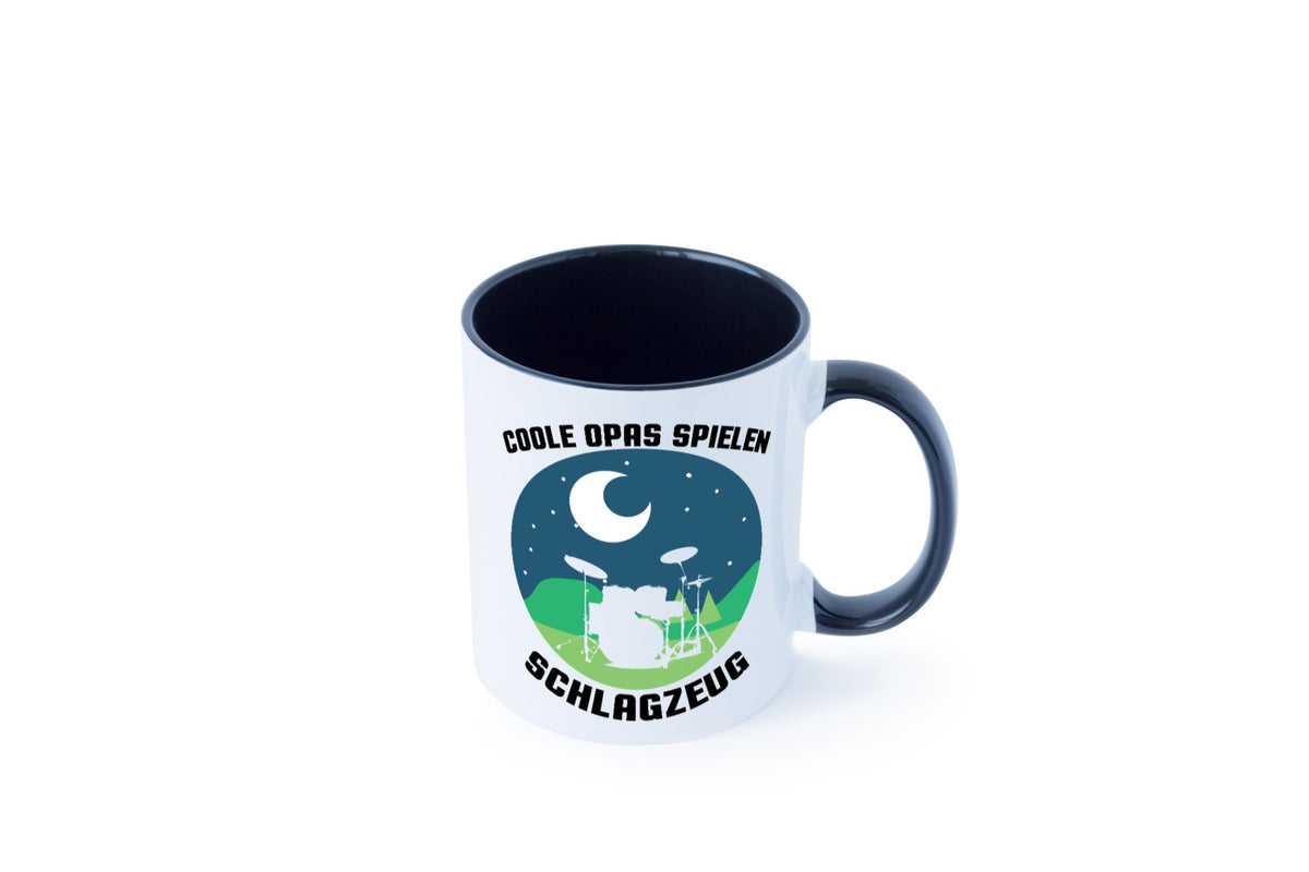 Coole Opas spielen Schlagzeug | Mond lustig Familie Geschenkidee Geschenk Tasse