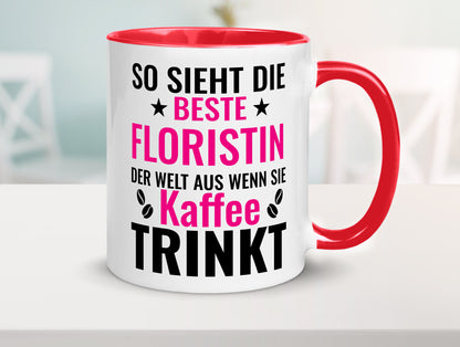 Kaffee trinkt: Floristin | Blumen Verkäuferin lustiger Spruch Geschenk Humor