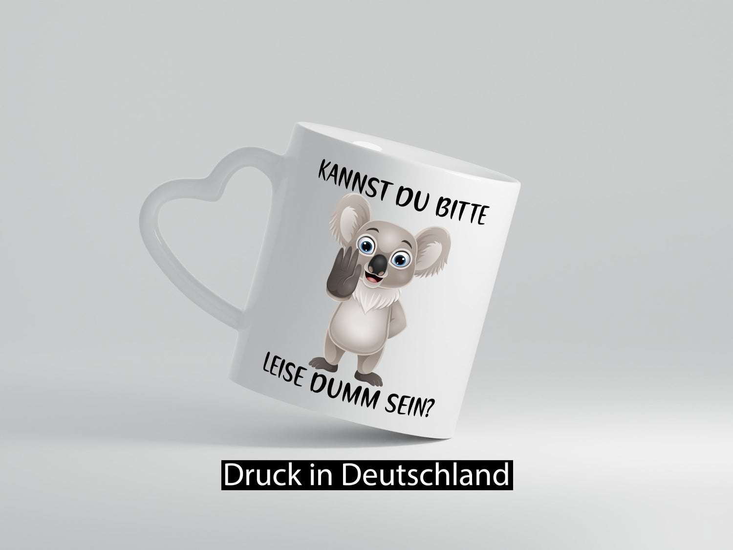 Bitte leise dumm sein | frecher Koala Flüstern Comic Humor Geschenkidee Tasse
