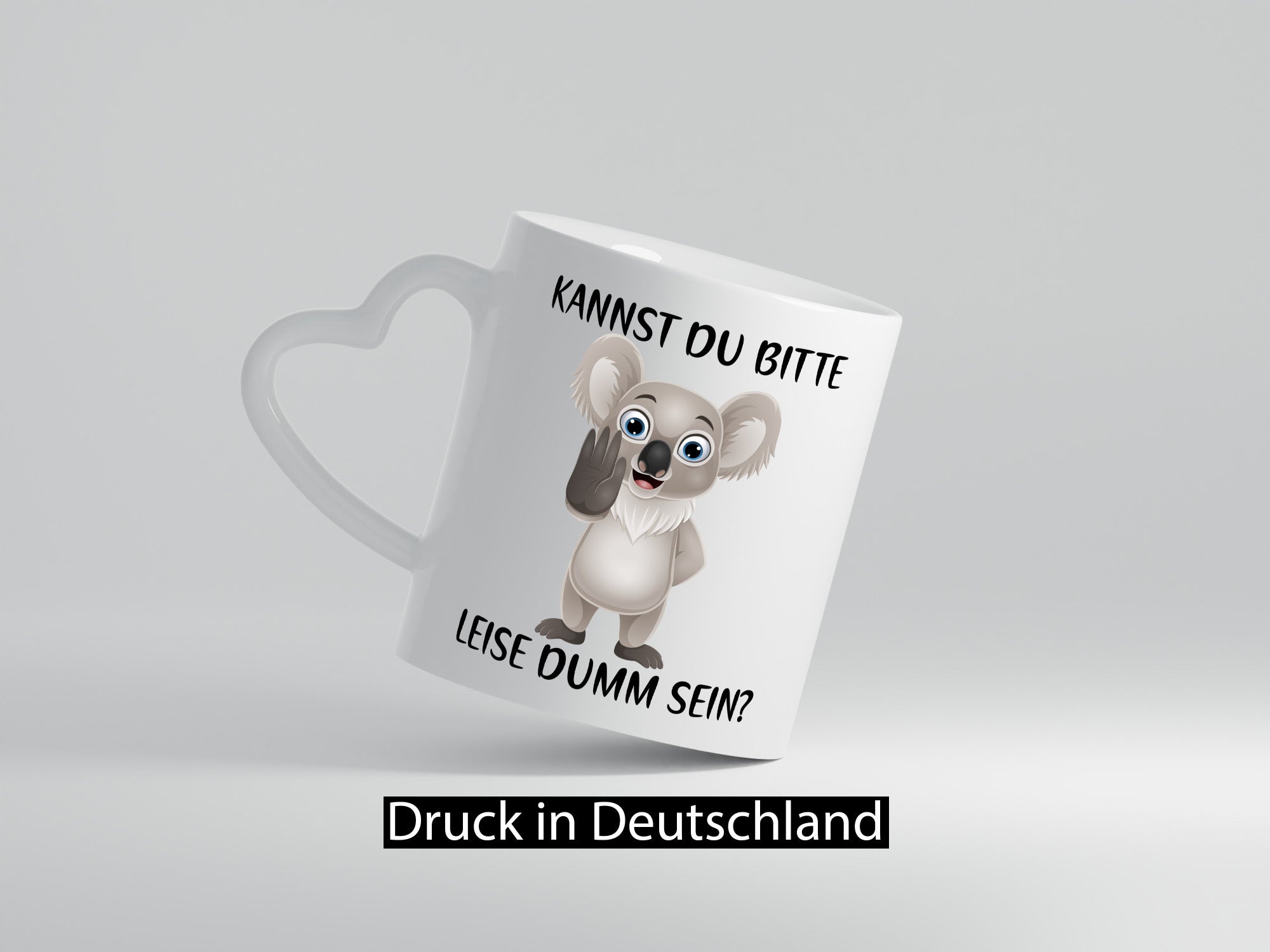 Bitte leise dumm sein | frecher Koala Flüstern Comic Humor Geschenkidee Tasse
