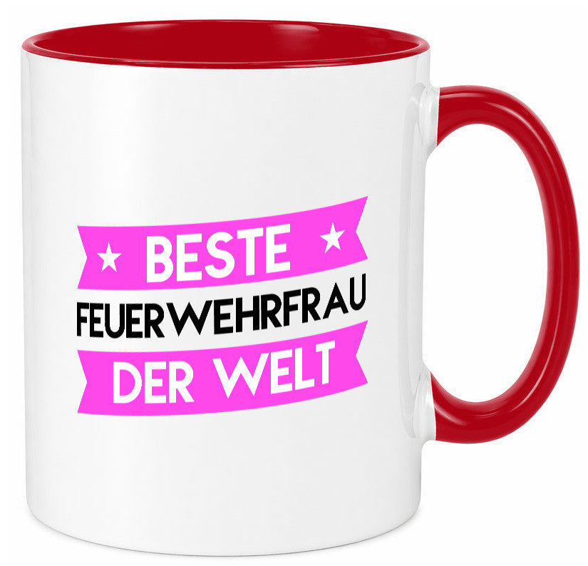 Bester Feuerwehrfrau | Feuerwehr lustig Humor Geschenkidee Geschenk Tasse