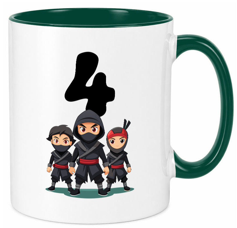 4. Geburtstag | 4 Jahre Ninja lustig Geschenkidee Geschenk Tasse