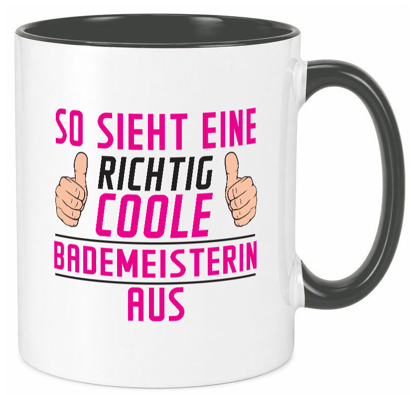 Richtig Coole Bademeisterin | Schwimmmeisterin Geschenk Humor Geschenkidee Tasse