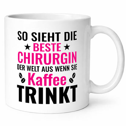 Kaffee trinkt: Chirurgin | Chirurgie Krankenhaus Geschenkidee Humor Tasse