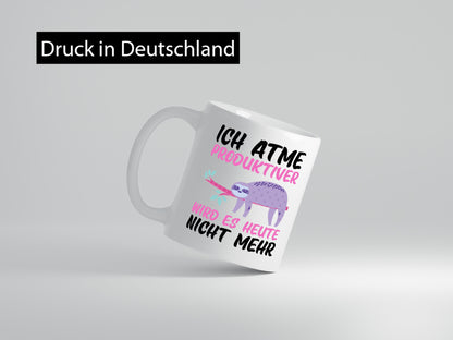 Ich atme | Produktivität schlafendes Faultier Faulpelz Humor Tierliebhaber