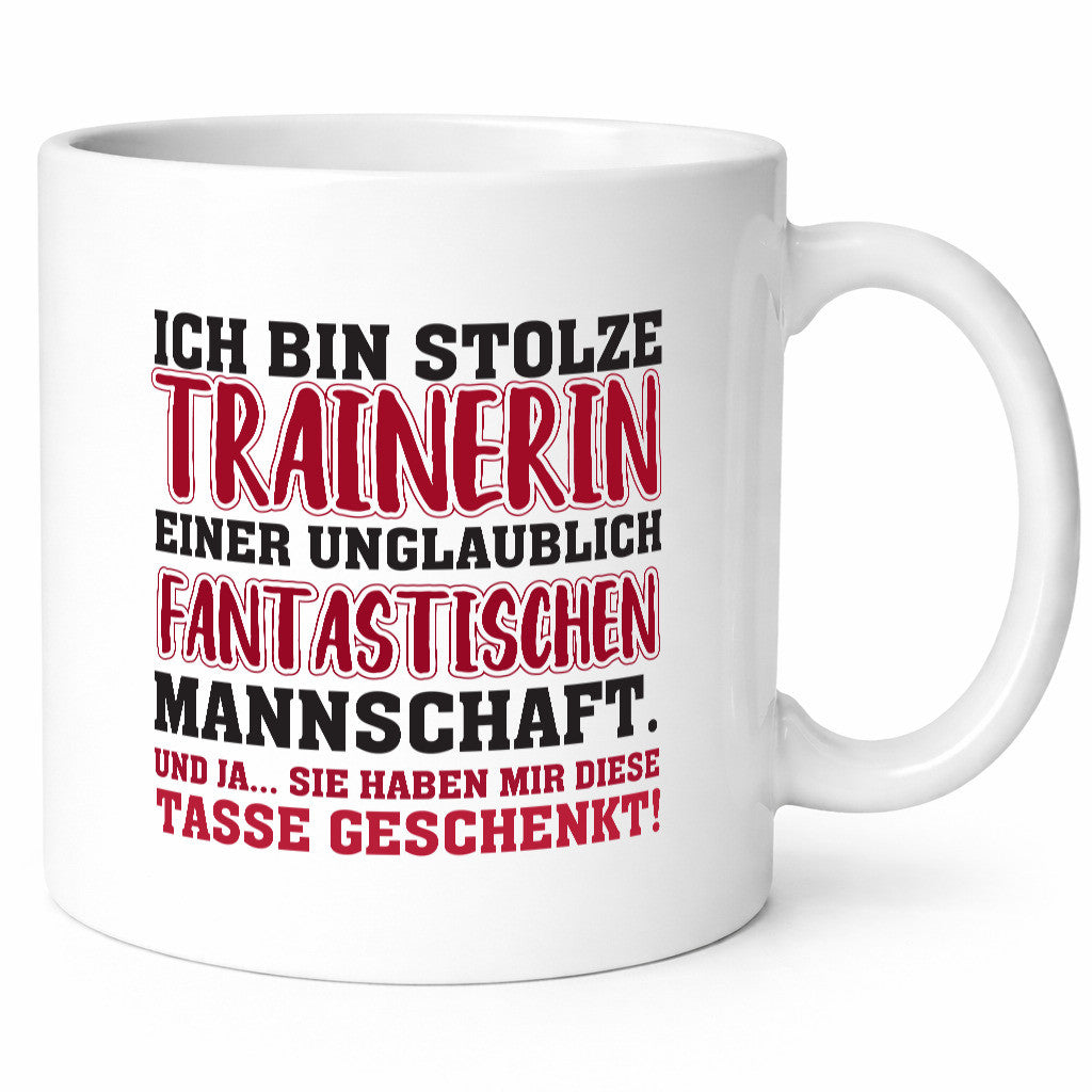 Stolze Trainerin | Sporttrainerin Tasse Mannschaft lustiger Spruch Geschenk