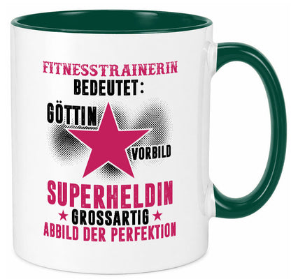 Bedeutung von Fitnesstrainerin | Trainerin Sport lustiger Spruch Geschenk Humor Tasse