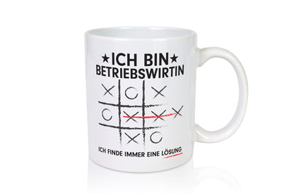 Lösung finden: Betriebswirtin | Betriebswirtschaft v2 Geschenkidee Humor Tasse