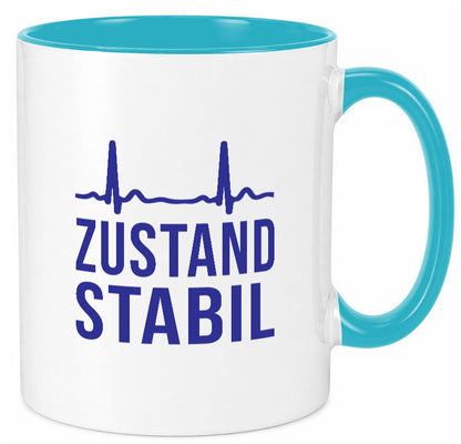 Zustand stabil | Herzschlag v2 Geschenk Humor Geschenkidee lustiger Spruch Tasse