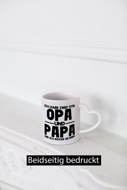 Zwei Titel, Opa, Papa, rocke beide | Opa Papa lustig Familie Geschenkidee