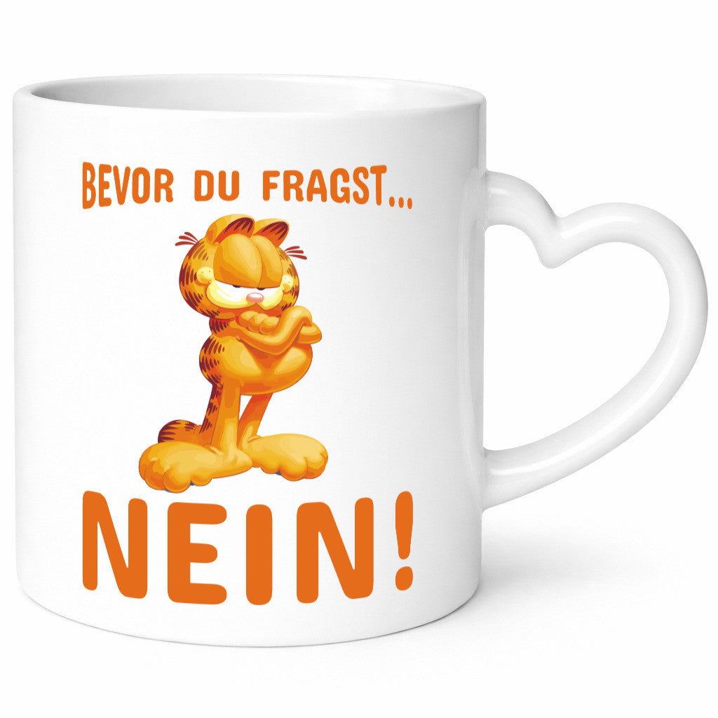 Bevor du fragst? Nein! | grimmige Katze Spruchtasse lustig Tierliebhaber Humor