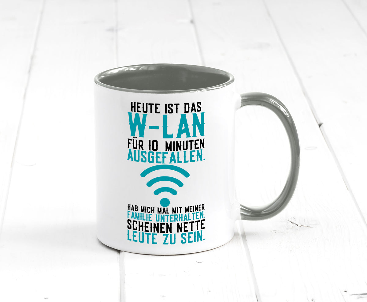 10 Minuten W-Lan Ausfall | Nerd Computer PC Gamer lustig Humor Geschenkidee Tasse