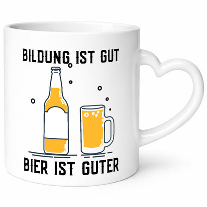 Bildung ist gut | Bier Biertrinker Party Humor Feier lustiger Spruch Geschenk