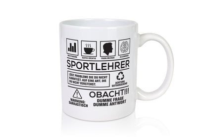 Achtung Probleme Sportlehrer | Lehrer Sport lustiger Spruch Geschenk Humor