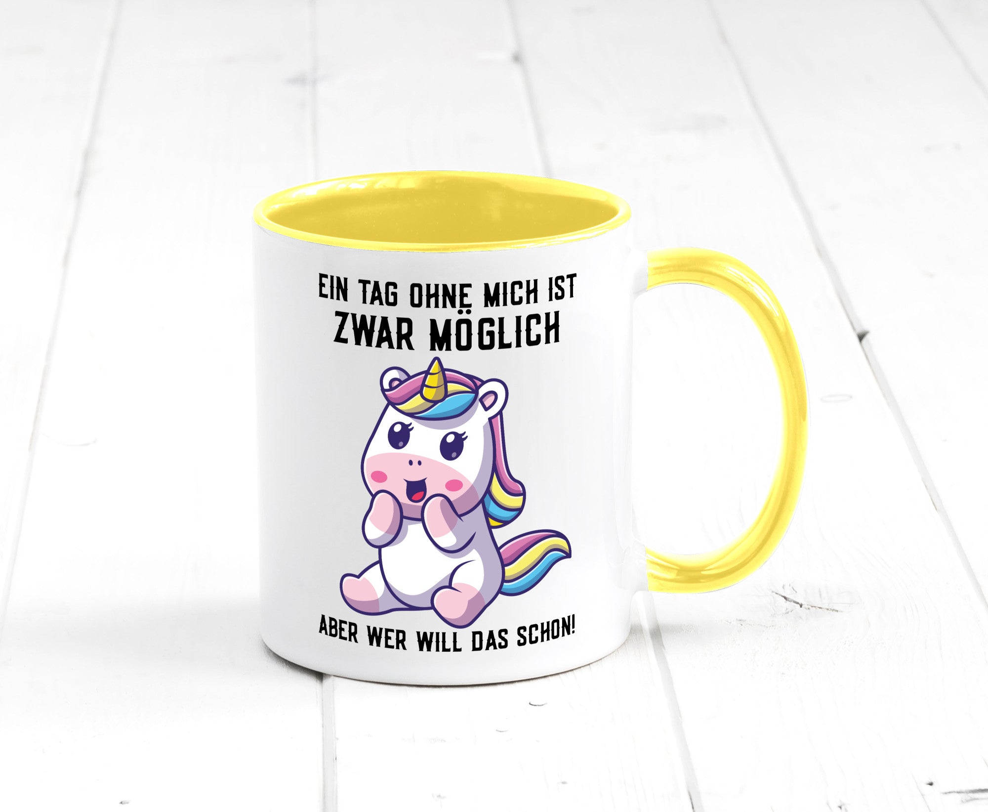 Ein Tag ohne mich ist möglich | süßes Einhorn Comic Geschenk Humor Geschenkidee
