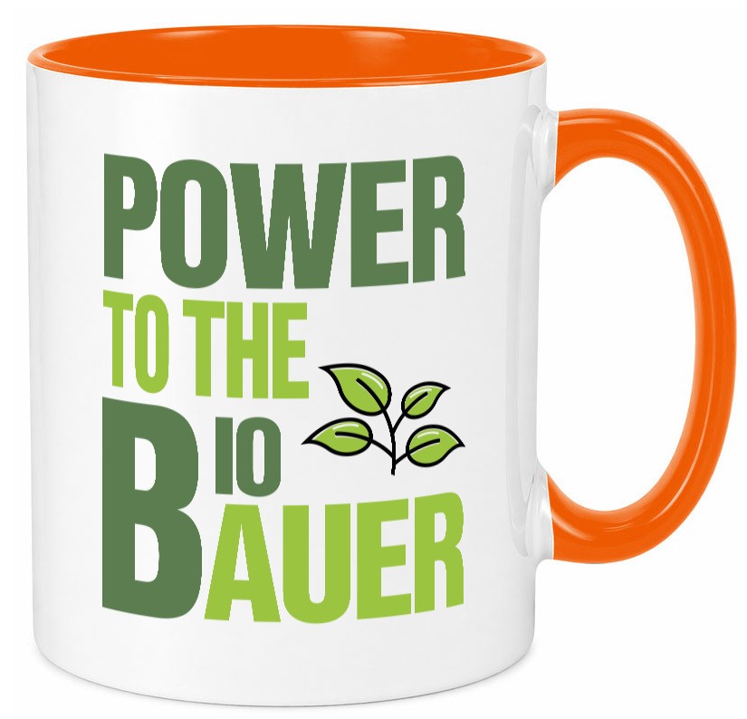 Bio Bauer Power | Landwirt Tasse Bauernhof Spruch lustig Humor Geschenkidee