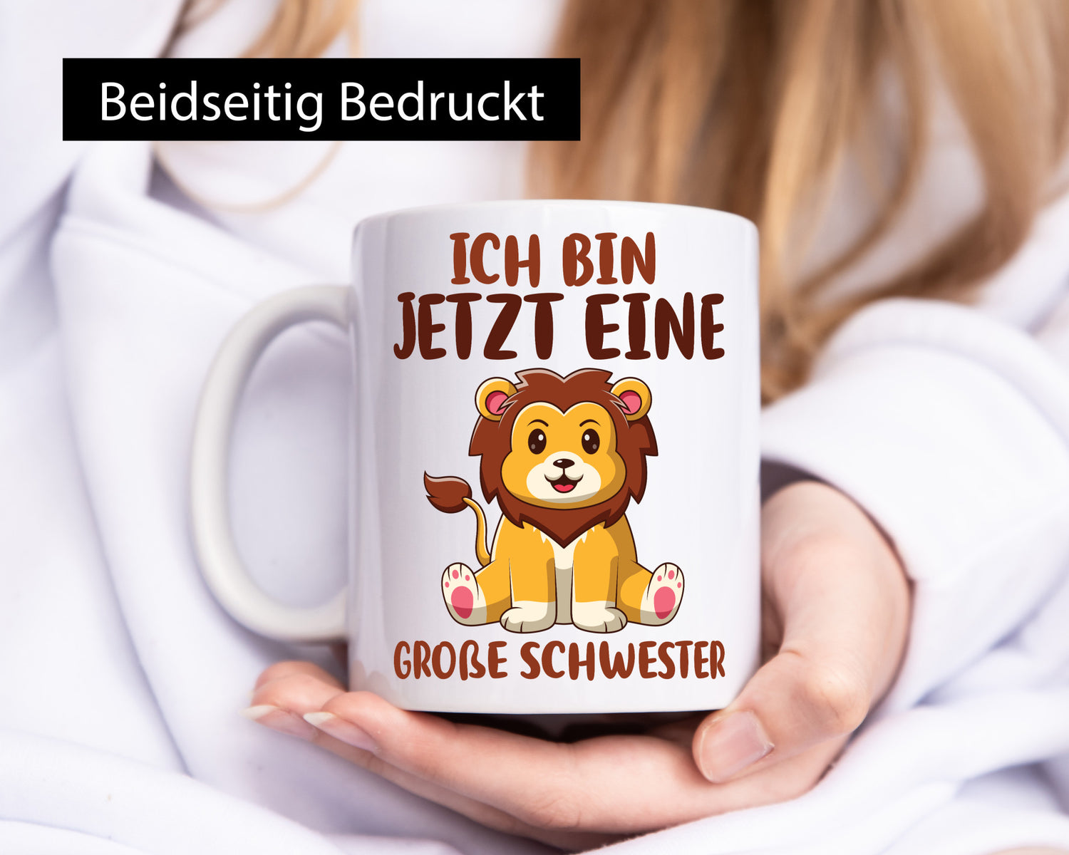 Ich bin jetzt eine Große Schwester | Löwen Geschwister Geschenk Humor
