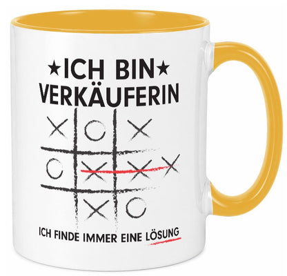 Löse Probleme: Verkäuferin| Kollegin | Verkaufsjob v3 Geschenkidee Arbeit Tasse