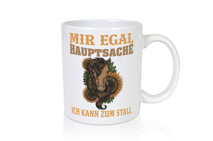 Hauptsache zum Stall | Reiterin Tasse Pferd Reiten Humor Geschenkidee