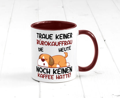 Traue keiner Bürokauffrau | Kauffrau lustig Arbeit Kollegen Büro Geschenk Tasse