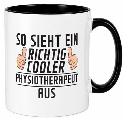 Richtig Cooler Physiotherapeut v2 Geschenk Humor Geschenkidee lustiger Spruch Tasse