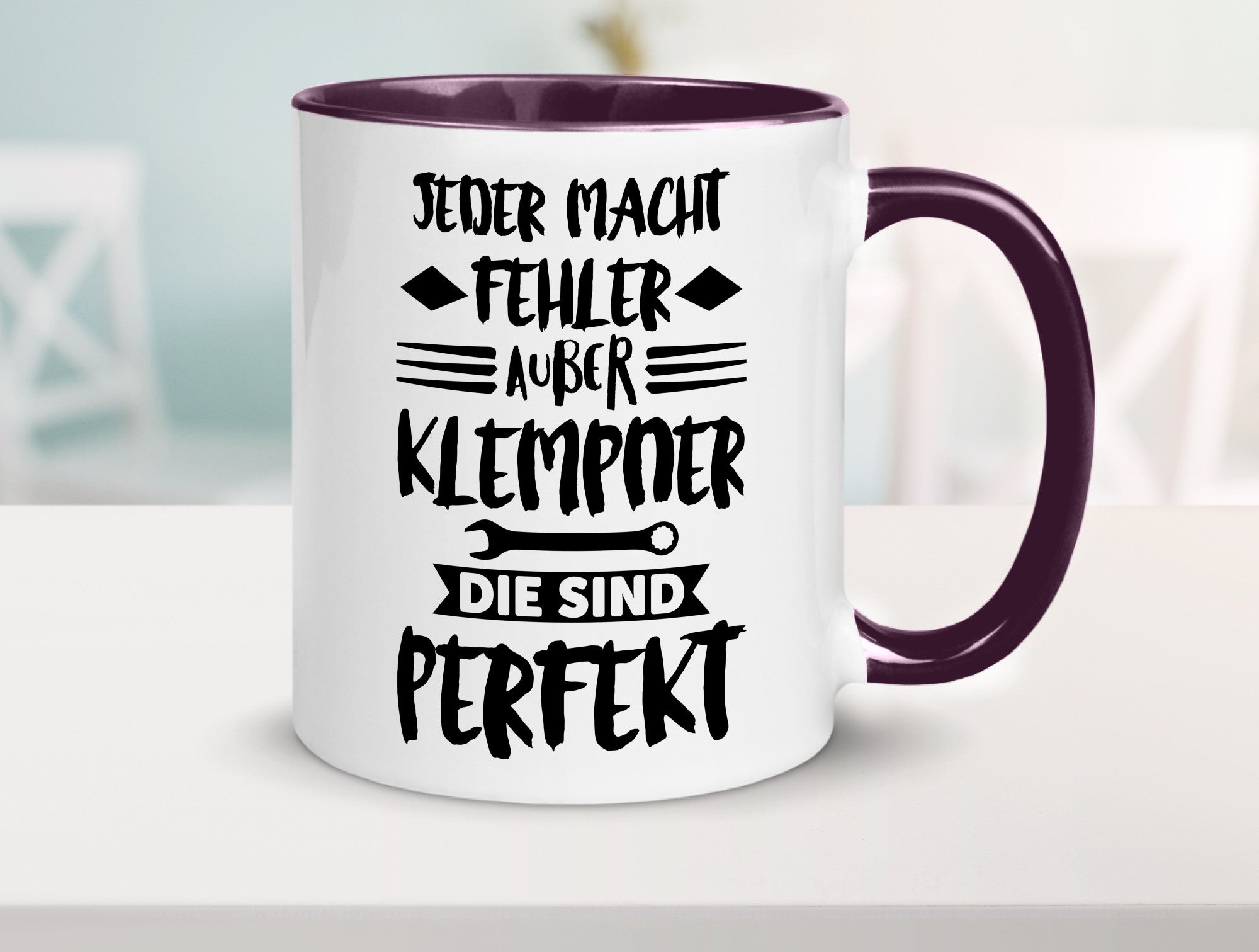 Jeder macht fehler nur Klempner sind Perfekt Humor Geschenkidee Tasse
