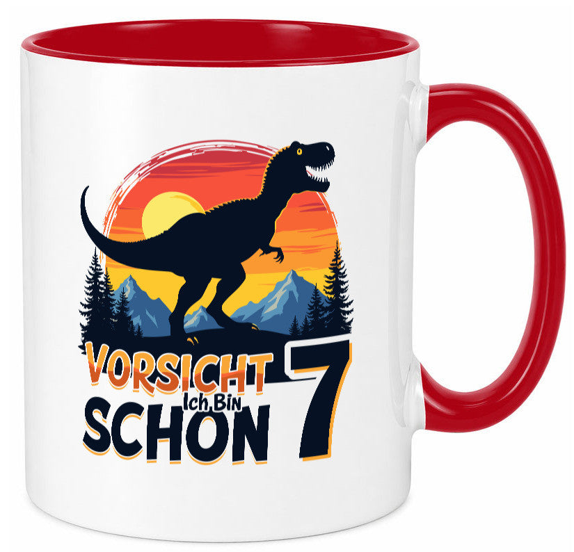 7. Geburtstag | 7 Jahre Dinosaurier v2 Geschenk Geschenkidee lustiger Spruch