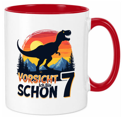 7. Geburtstag | 7 Jahre Dinosaurier v2 Geschenk Geschenkidee lustiger Spruch