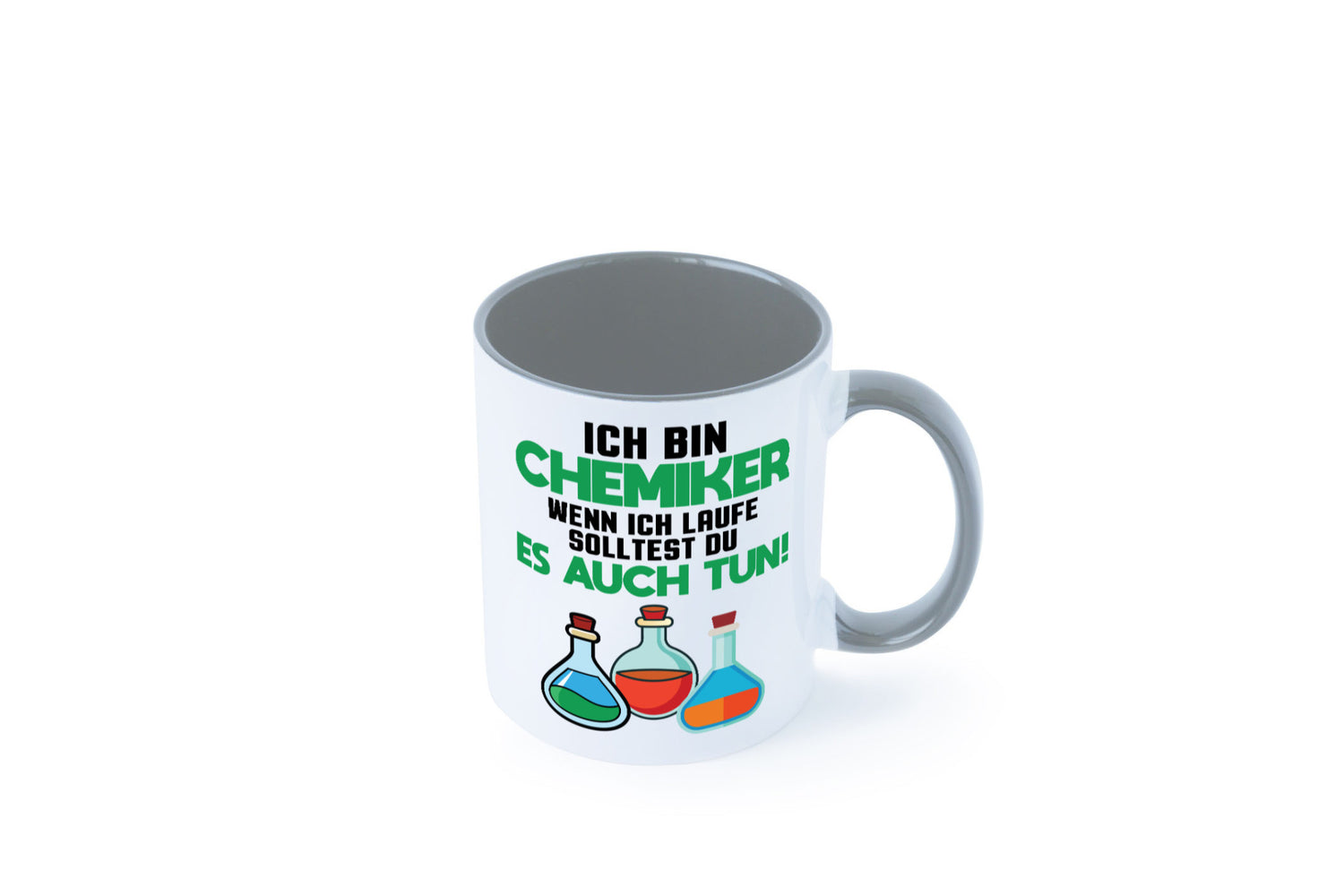 Ich bin chemiker wnen laufe solltest du es auch tun Humor Geschenkidee Tasse