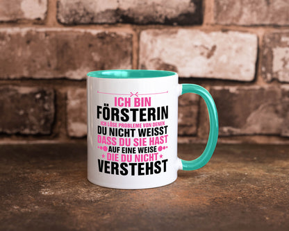 Löse Probleme: Försterin | Forst Arbeit lustiger Spruch Geschenk Kollegen Büro