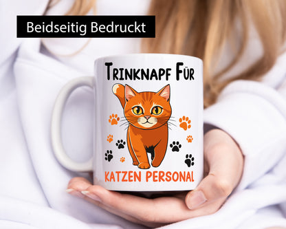Katzenpersonal | Katzenbesitzer Tasse Katze Humor vl1 Tierliebhaber